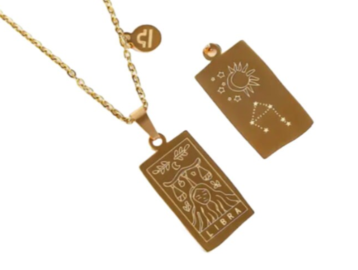 Libra Elegant Zodiac Sign Necklace, Constellation Necklace
