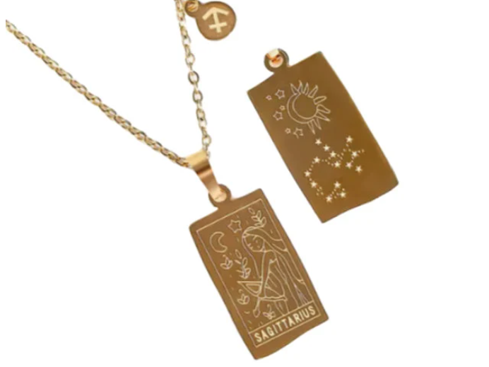 Sagittarius Elegant Zodiac Sign Necklace, Constellation Necklace