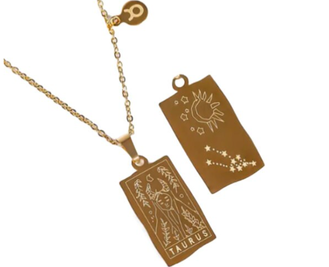 Taurus Elegant Zodiac Sign Necklace, Constellation Necklace