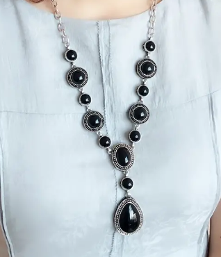 Turquoise Gemstone Waterdrop Shaped Pendant Necklace - Beautiful Statement Piece