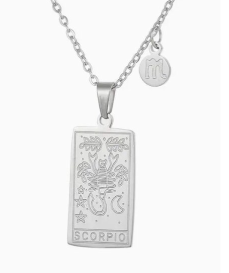 Scorpio Elegant Zodiac Sign Necklace, Constellation Necklace