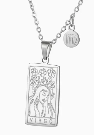 Virgo Elegant Zodiac Sign Necklace, Constellation Necklace
