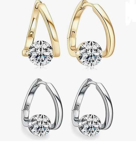 Lymphatic Germanium Magnetology Drainage Copper Plated Hoop Earrings